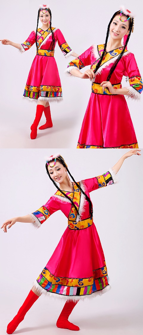 Chinese Ethnic Dancing Costume - Zang Zu (Tibetan)